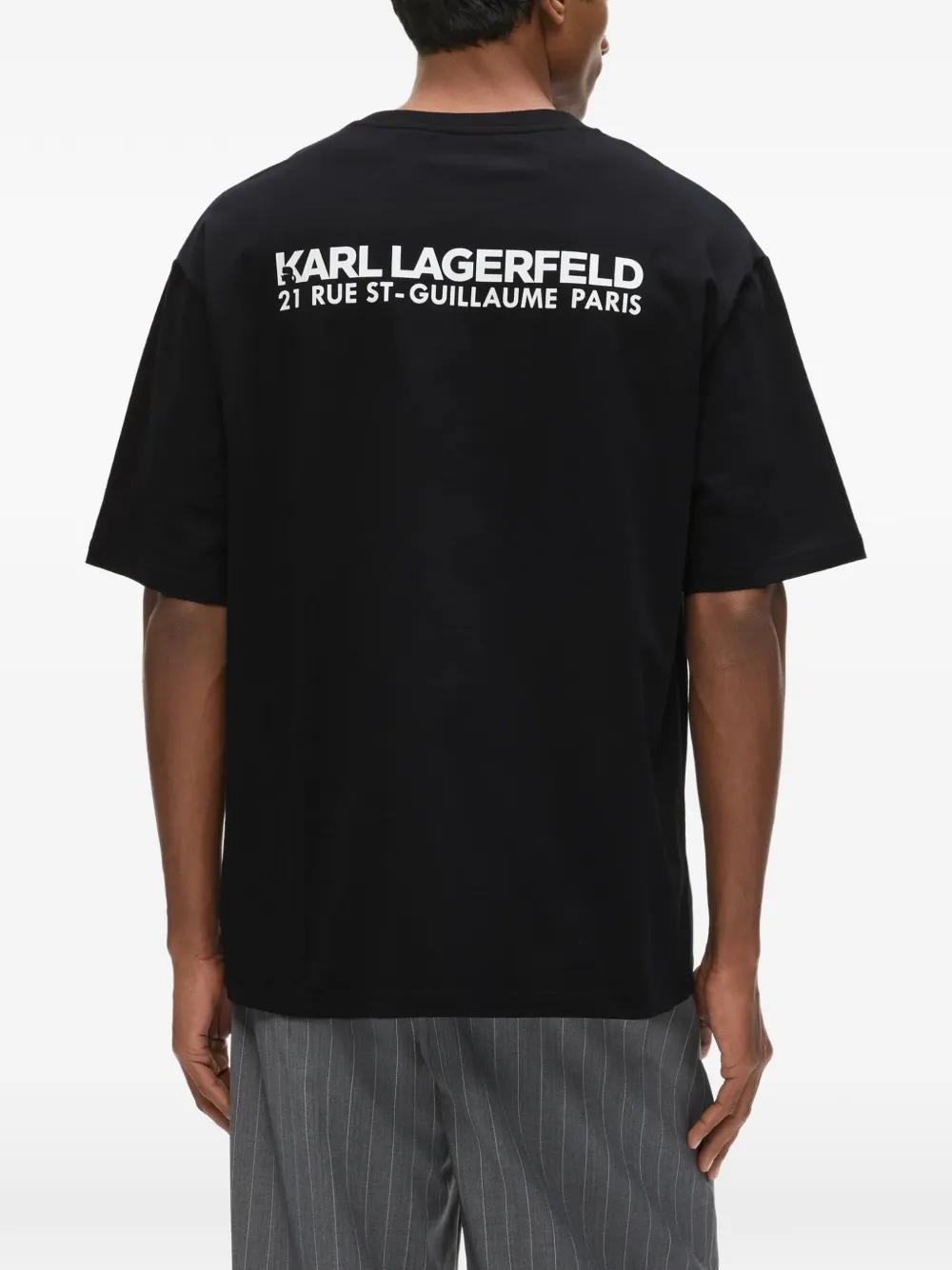 Karl Lagerfeld Rue St-Guillaume relaxed T-shirt Zwart