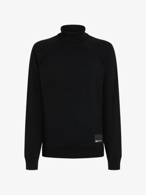 Karl Lagerfeld Jeans jersey de punto liviano con cuello vuelto