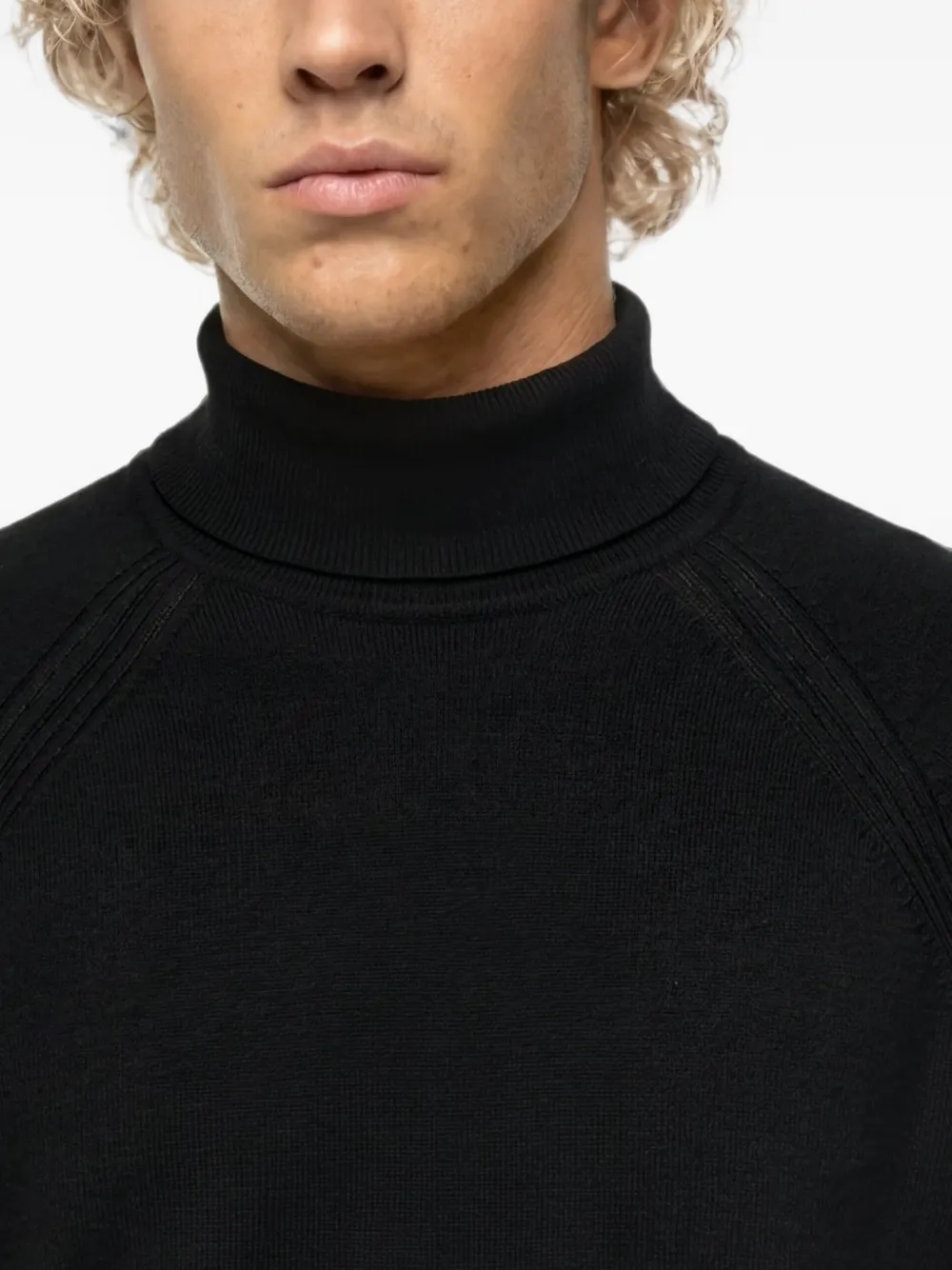 Karl Lagerfeld Jeans Lichtgewicht gebreide coltrui Zwart