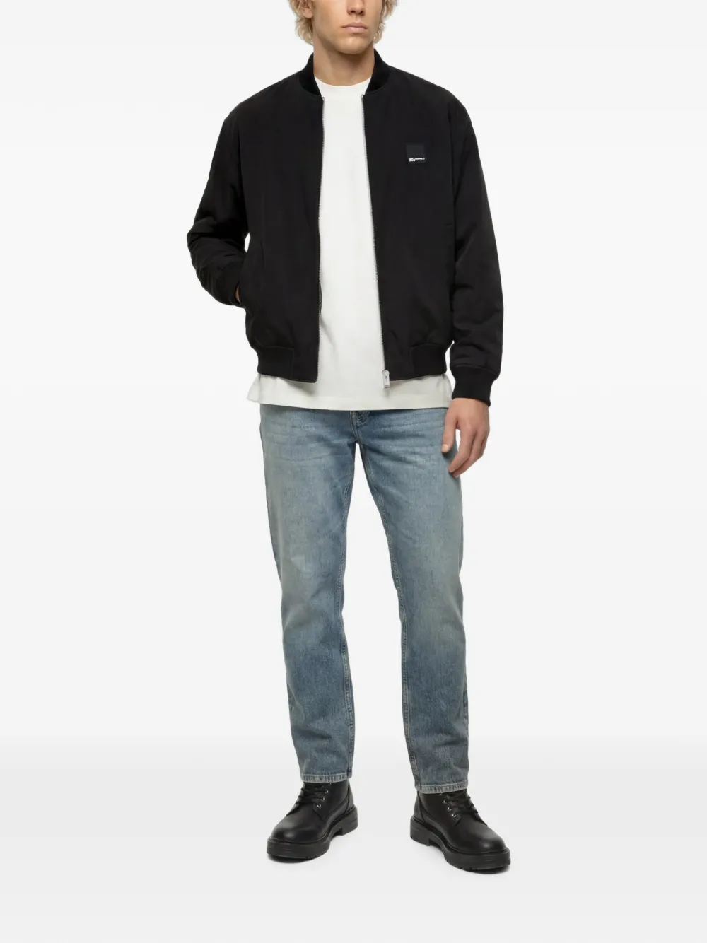 Karl Lagerfeld Jeans tapered jeans Blauw
