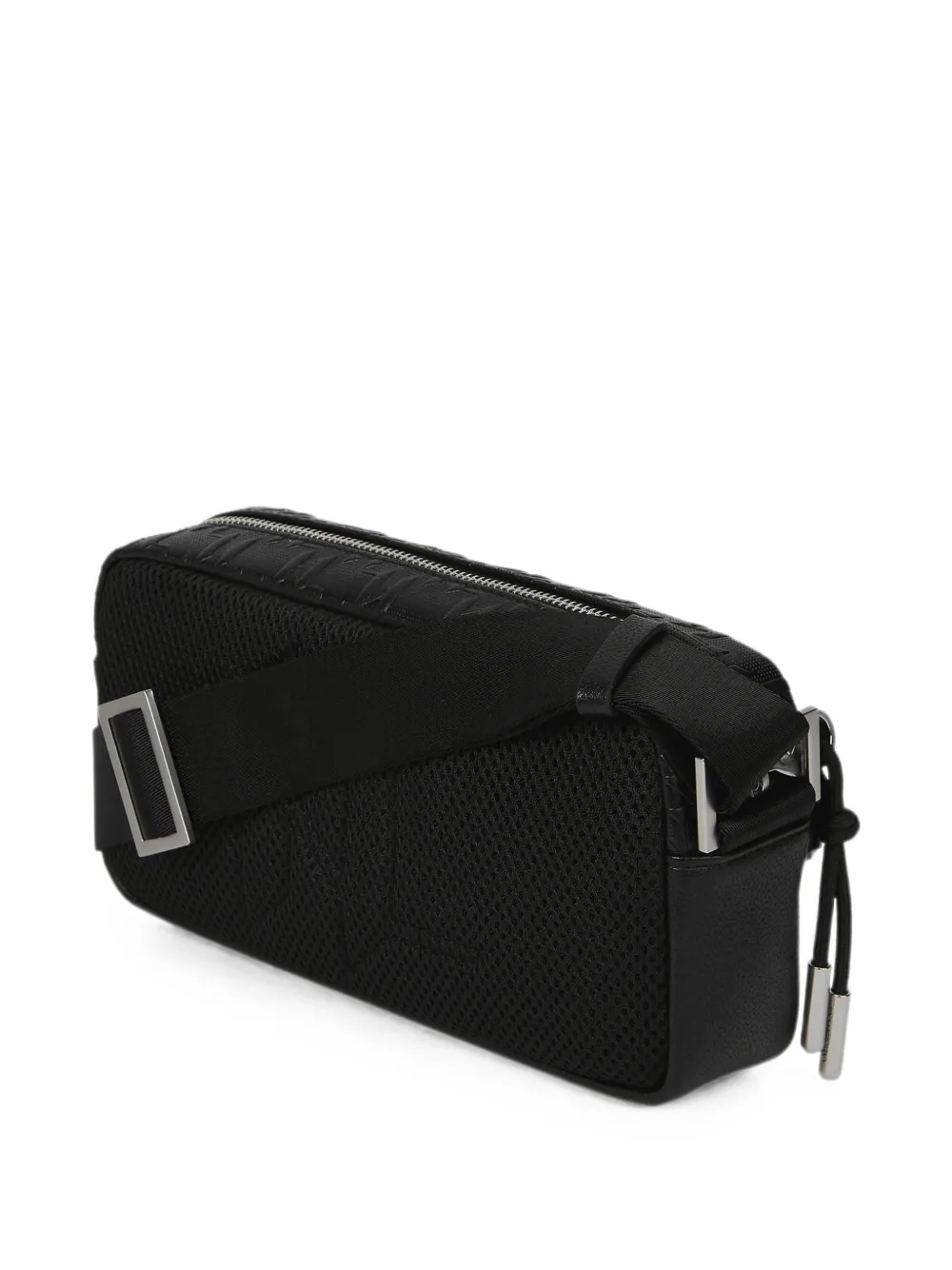 Karl Lagerfeld Crossbodytas met geperforeerde details en monogram Zwart
