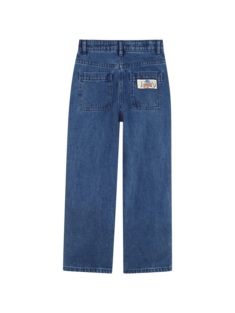 Kenzo Kids Jeans met vlakken en puzzel-borduurwerk Blauw