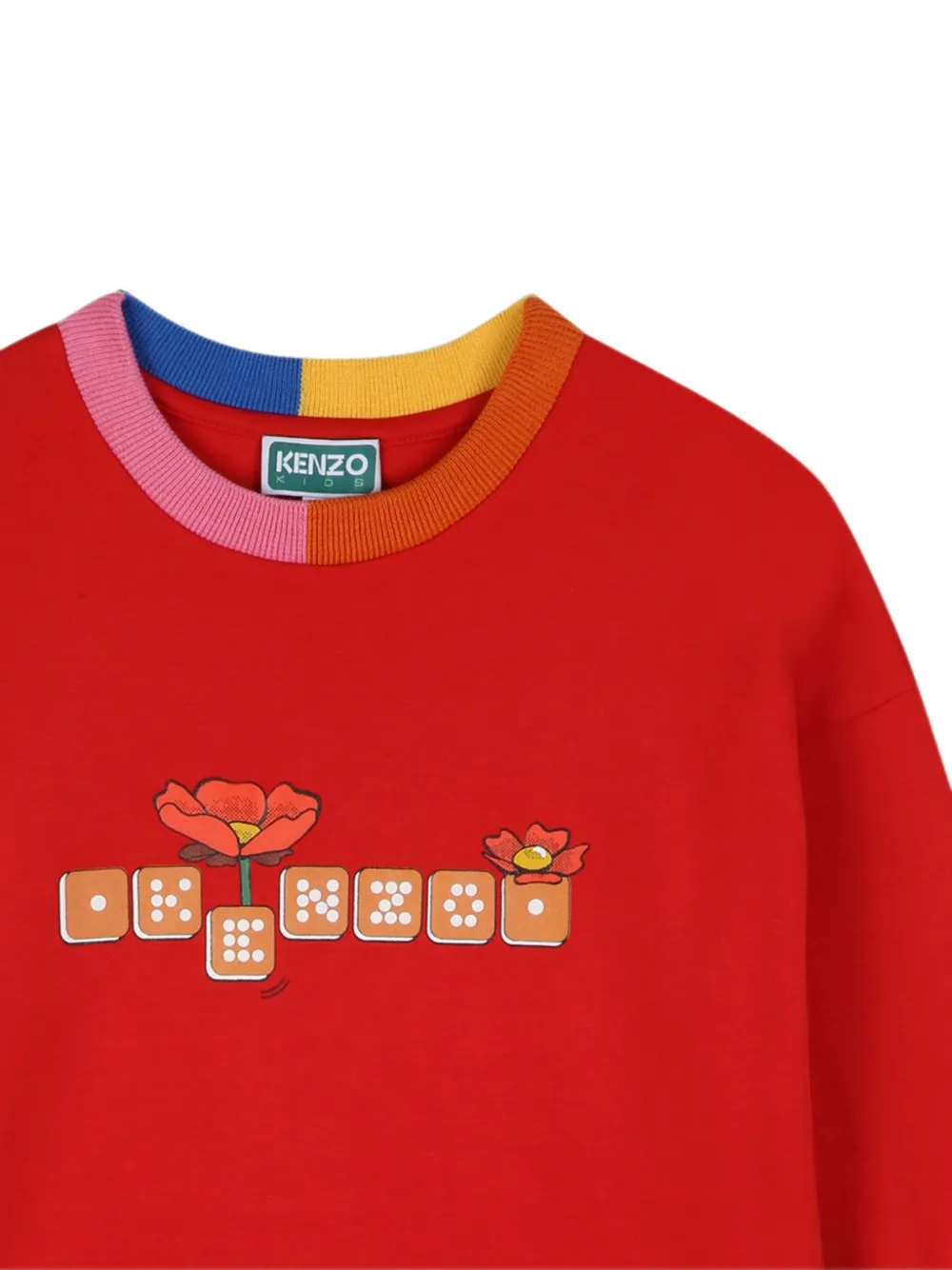 Kenzo Kids Jurk met logoprint Rood