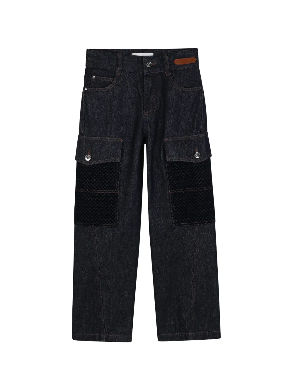 Lanvin Enfant Jeans con dettaglio chevron - Blu