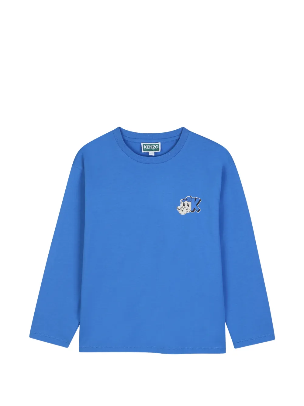 Kenzo Kids T-shirt a maniche lunghe con applicazione - Blu