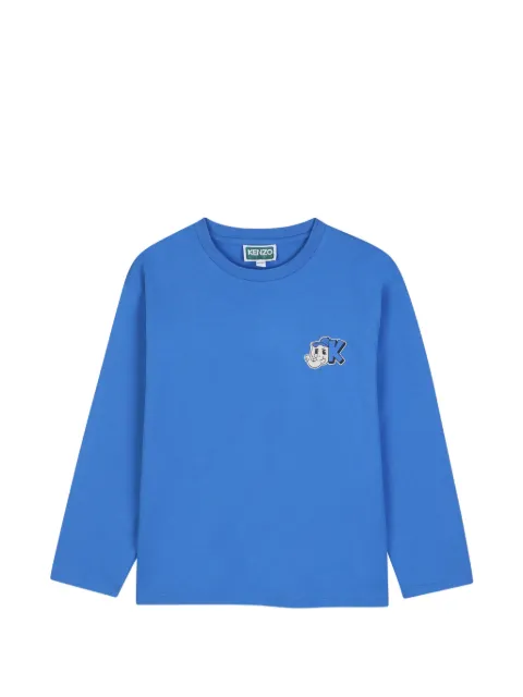 Kenzo Kids logo-patch long-sleeve T-shirt