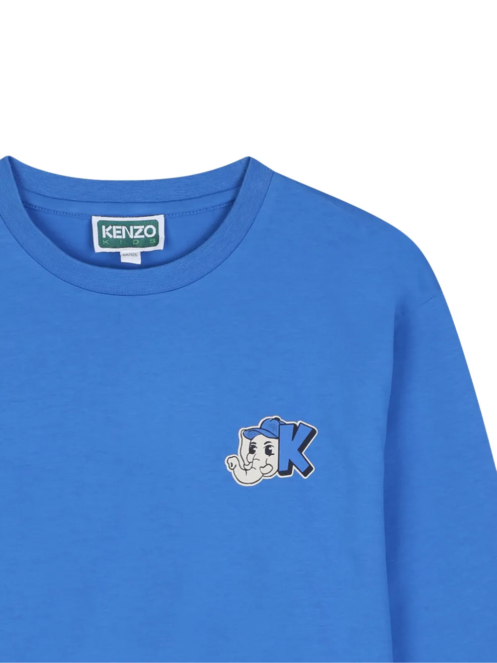 Kenzo Kids T-shirt met logopatch Blauw