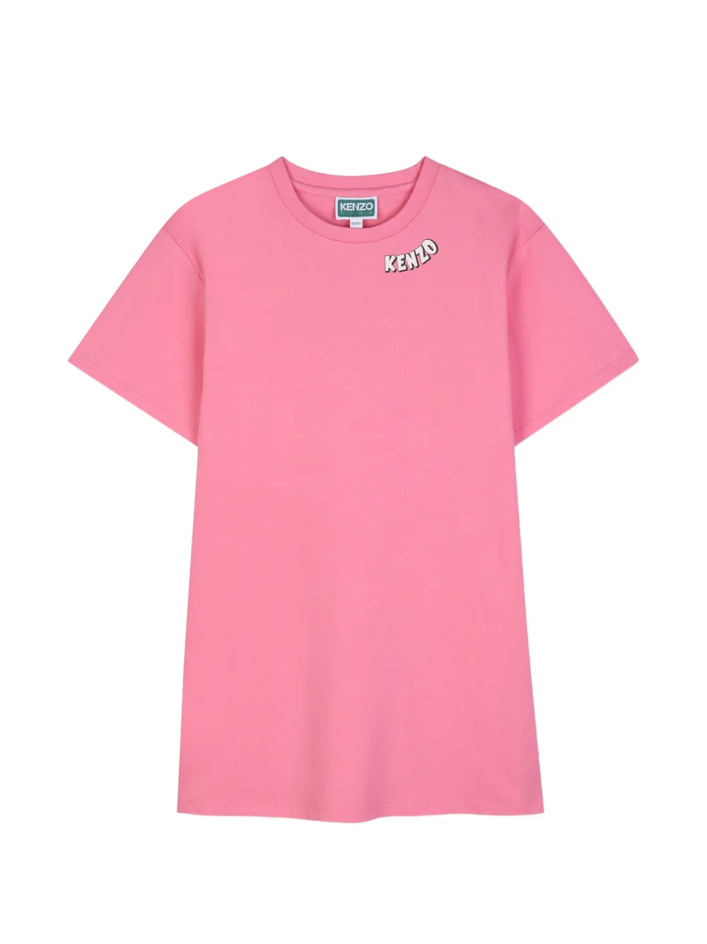 Kenzo Kids logo-print short-sleeve dress - Rosa