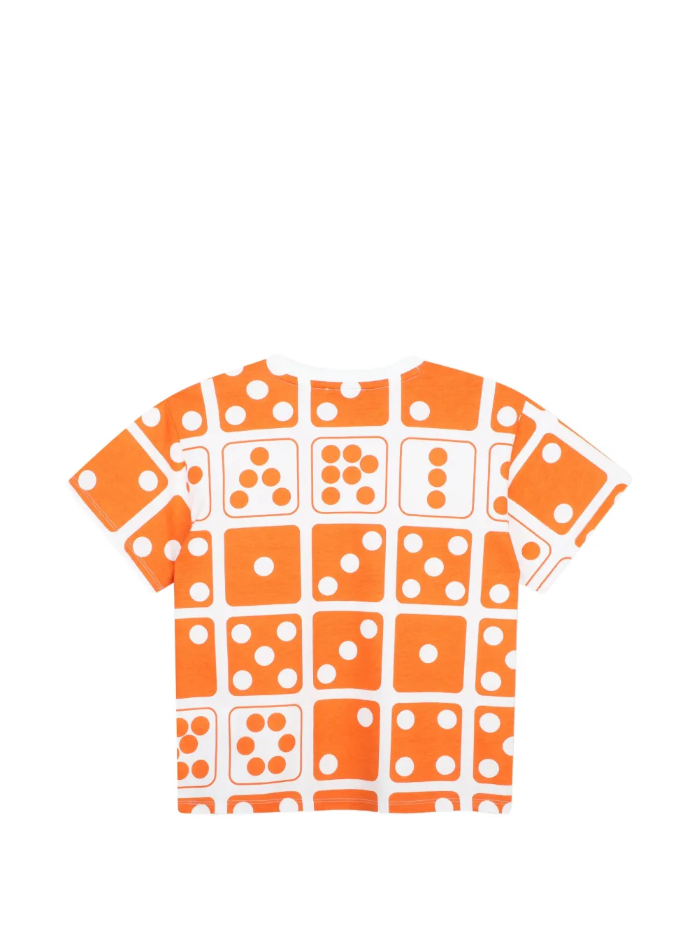 Kenzo Kids T-shirt met dobbelsteenprint Oranje