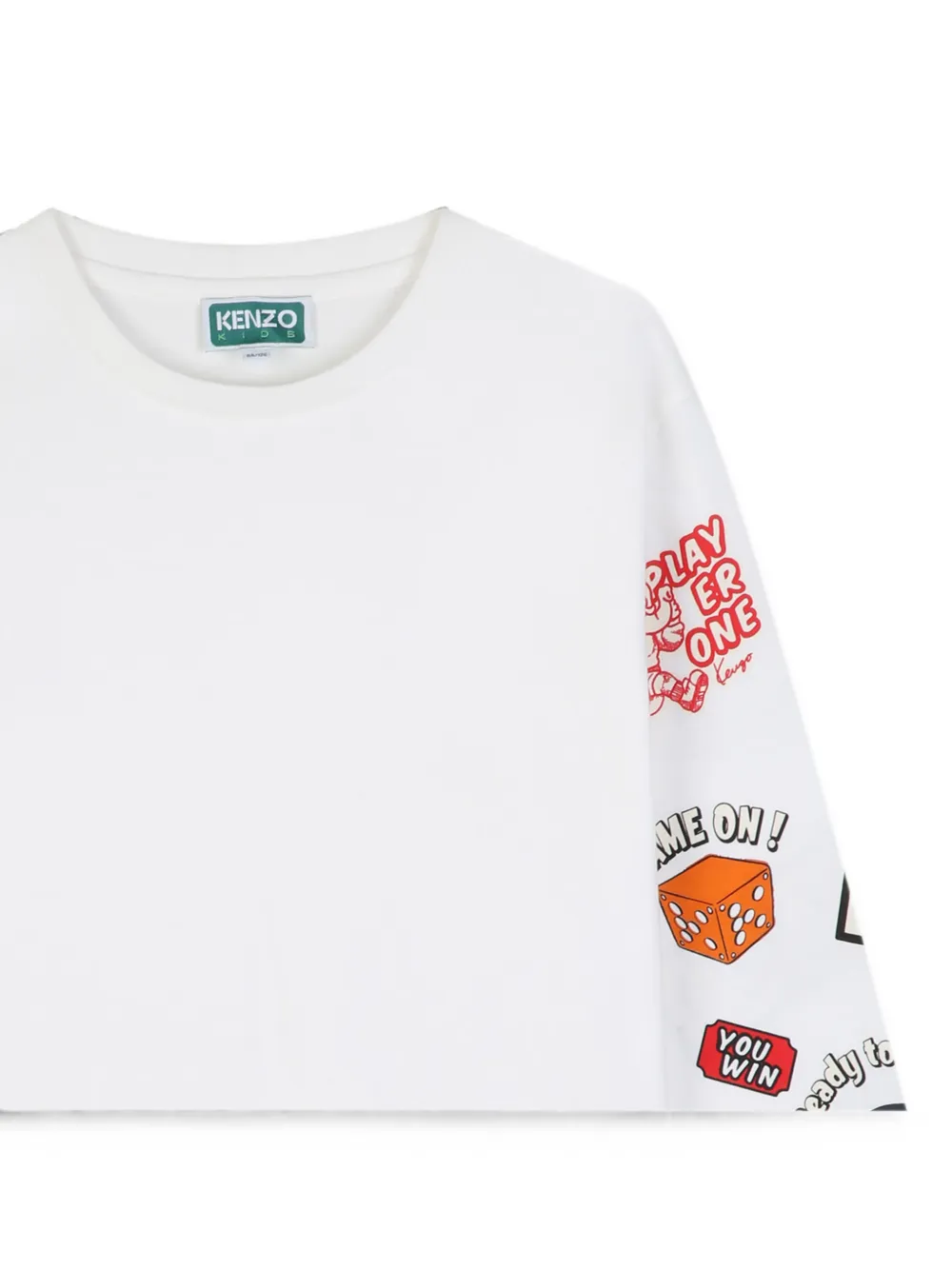 Kenzo Kids T-shirt met grafische print Wit