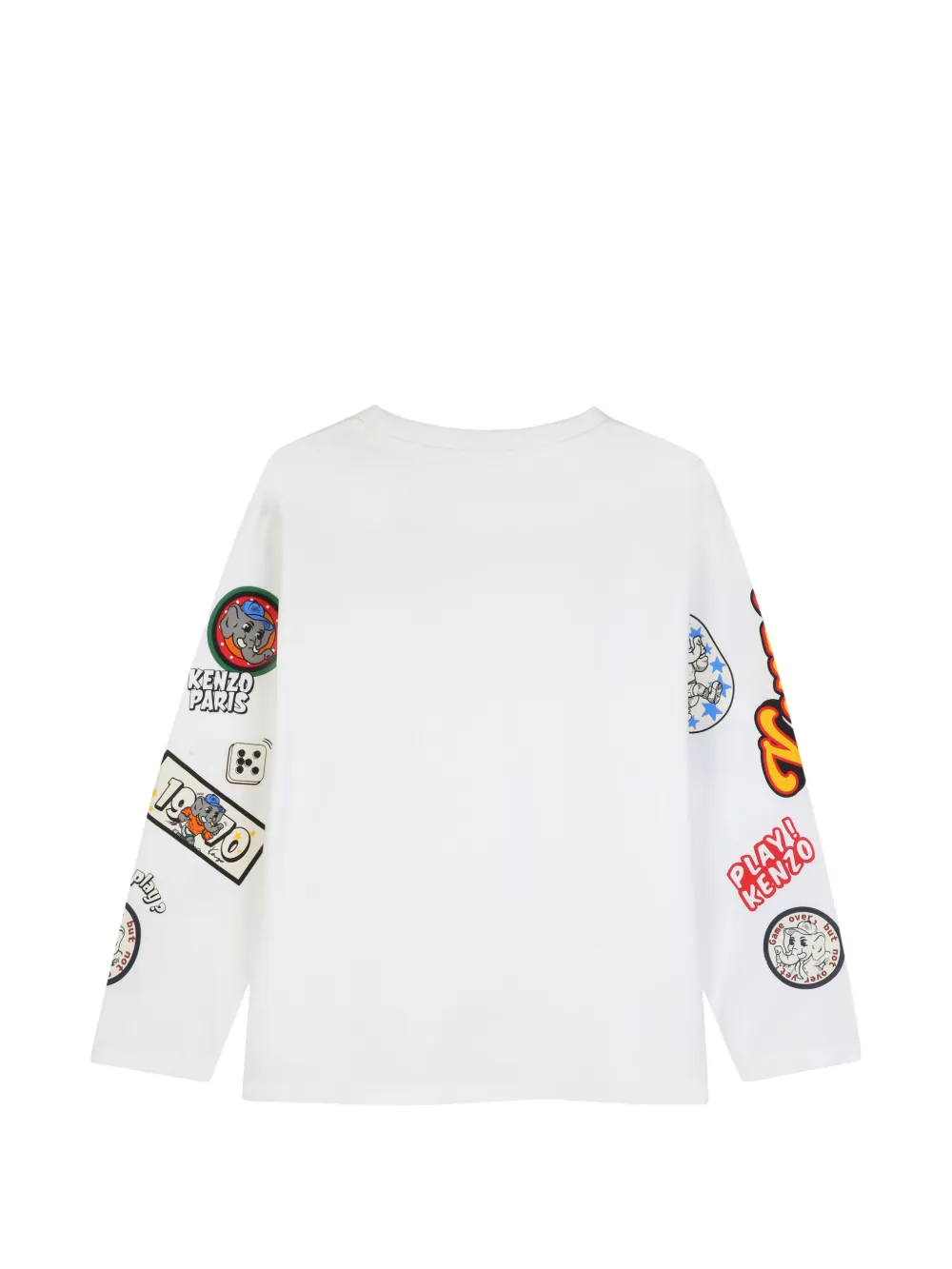 Kenzo Kids T-shirt met grafische print Wit