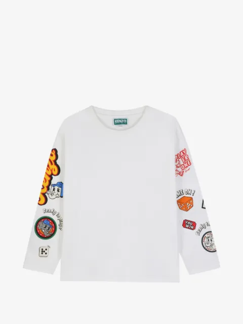 Kenzo Kids graphic-print long-sleeve T-shirt