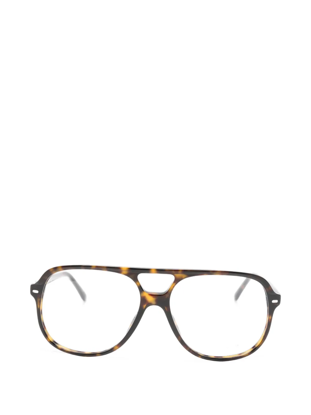 Ray-Ban tortoiseshell-effect double-bridge glasses - Marrone