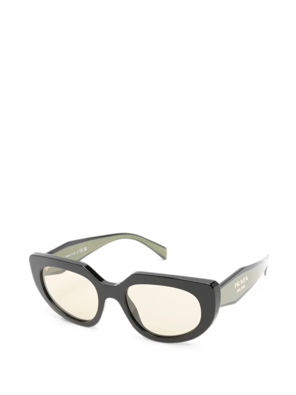 Prada Eyewear Zonnebril met geometrisch montuur Zwart