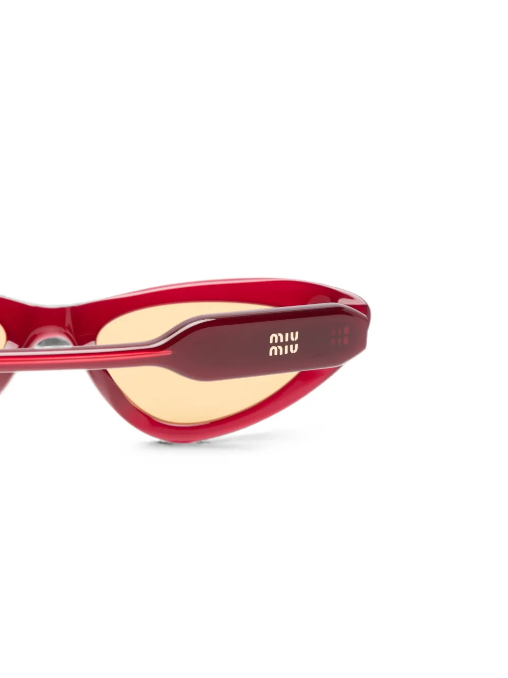 Miu Eyewear Zonnebril met cat-eye montuur Rood