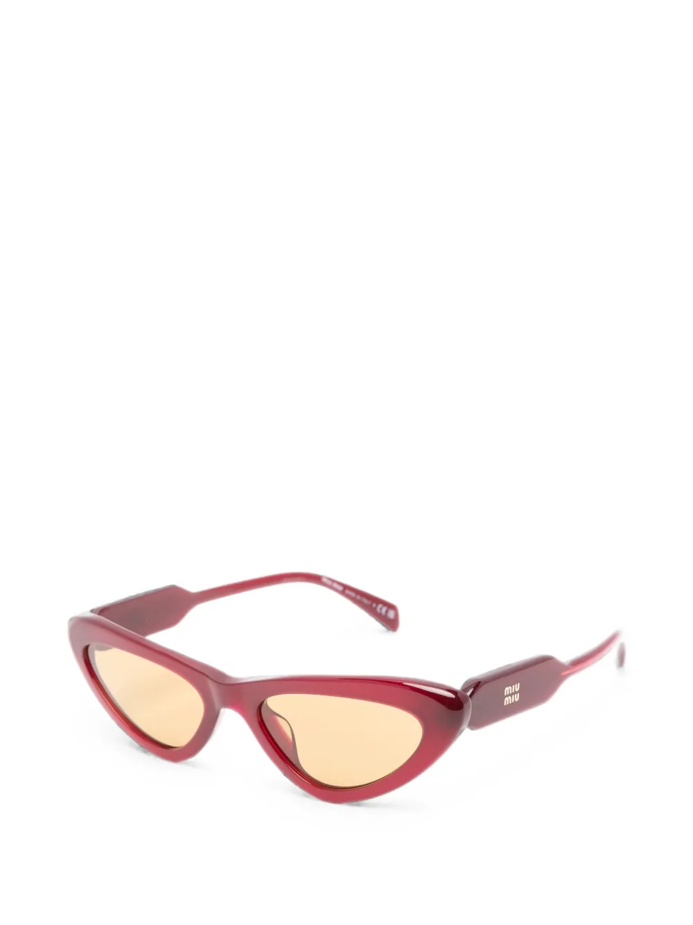 Miu Eyewear Zonnebril met cat-eye montuur Rood