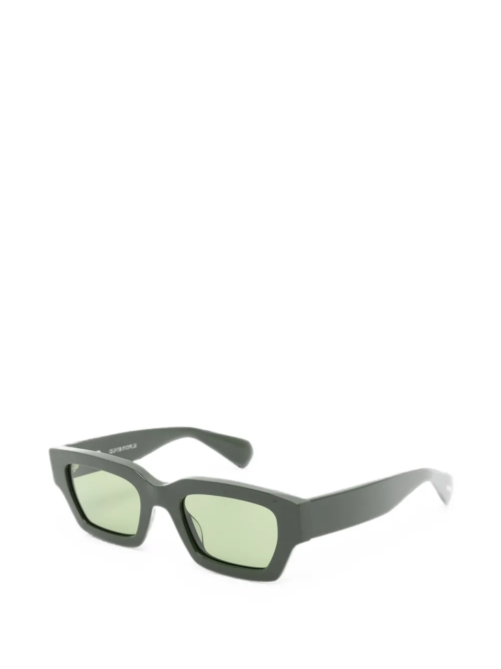 Oliver Peoples Zonnebril met rechthoekig montuur Groen
