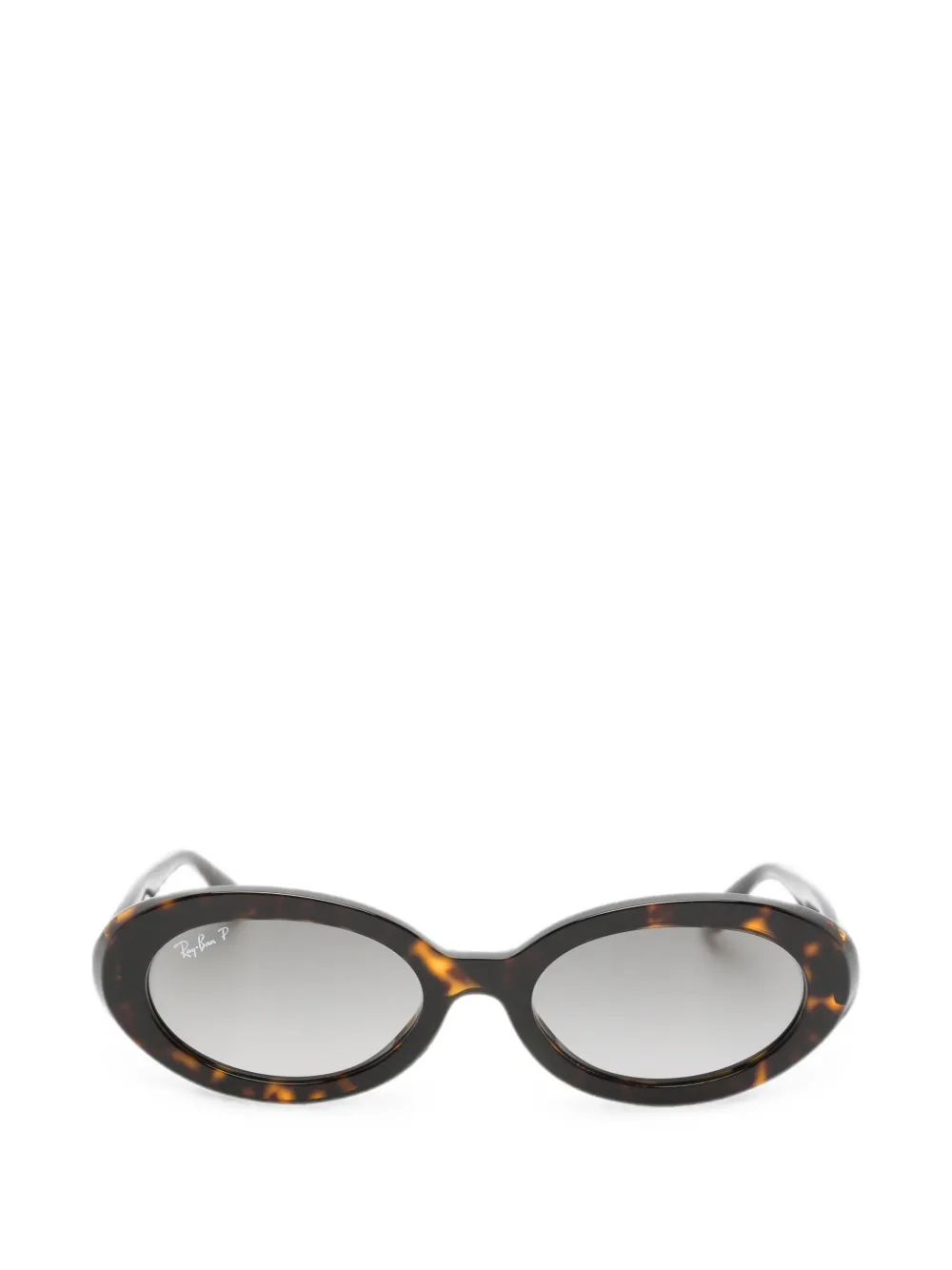Ray-Ban tortoiseshell-effect oval-frame sunglasses - Marrone