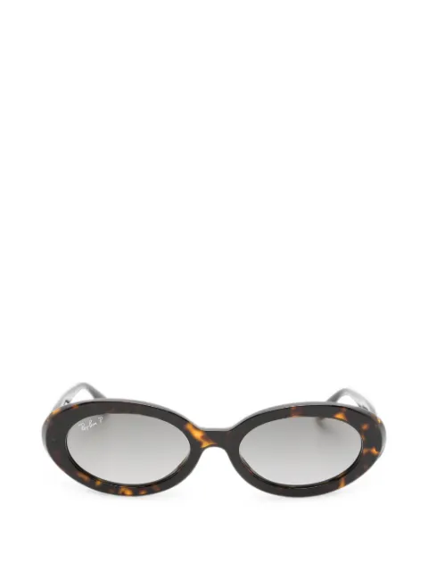Ray-Ban tortoiseshell-effect oval-frame sunglasses