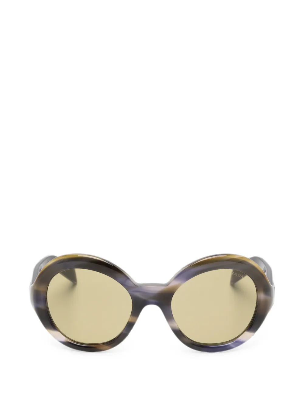 Prada Eyewear Occhiali da sole tondi - Marrone