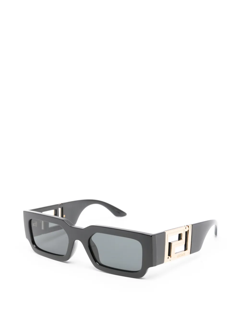 Versace Eyewear Zonnebril met rechthoekig montuur Zwart
