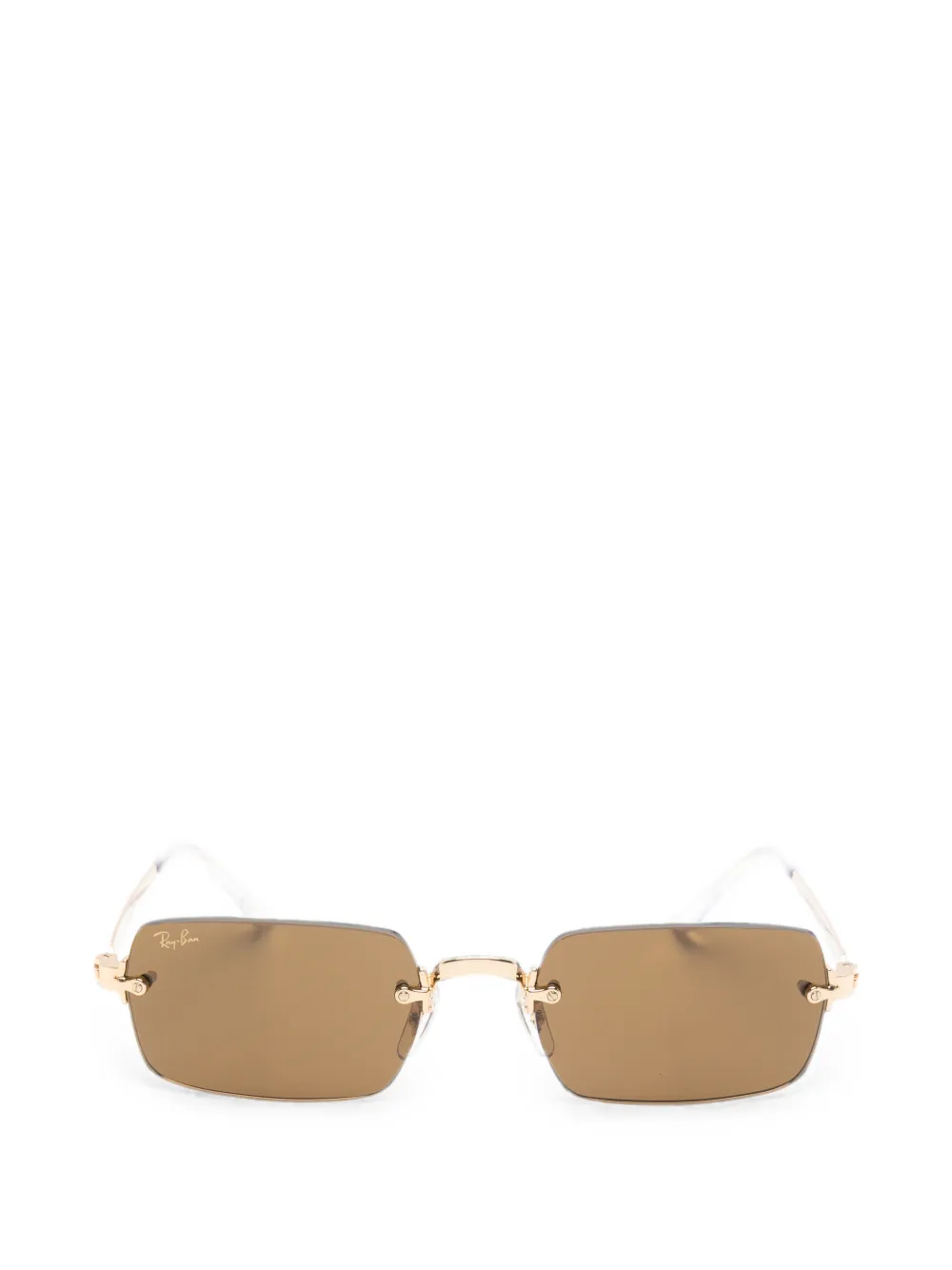 Ray-Ban x Asap Rocky rimless rectangle-frame sunglasses - Oro