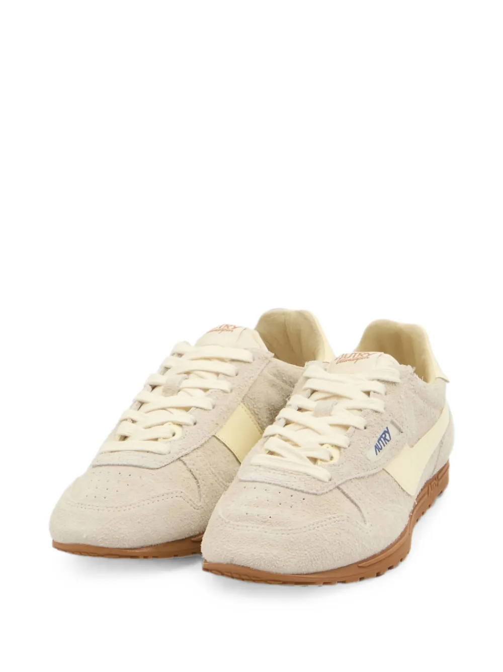 Autry Windspin suede panelled sneakers Beige