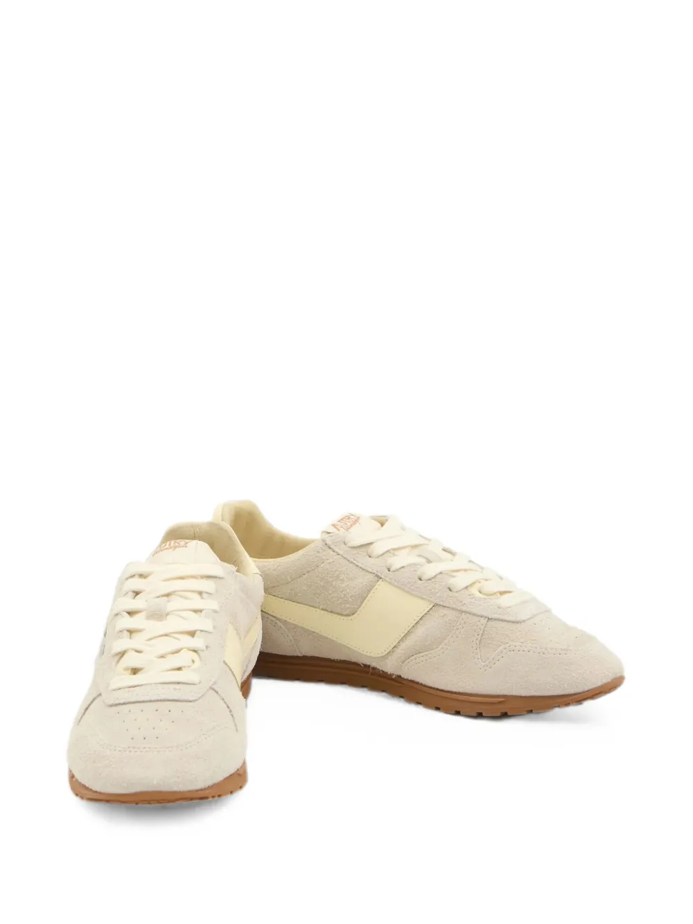 Autry Windspin suede panelled sneakers Beige