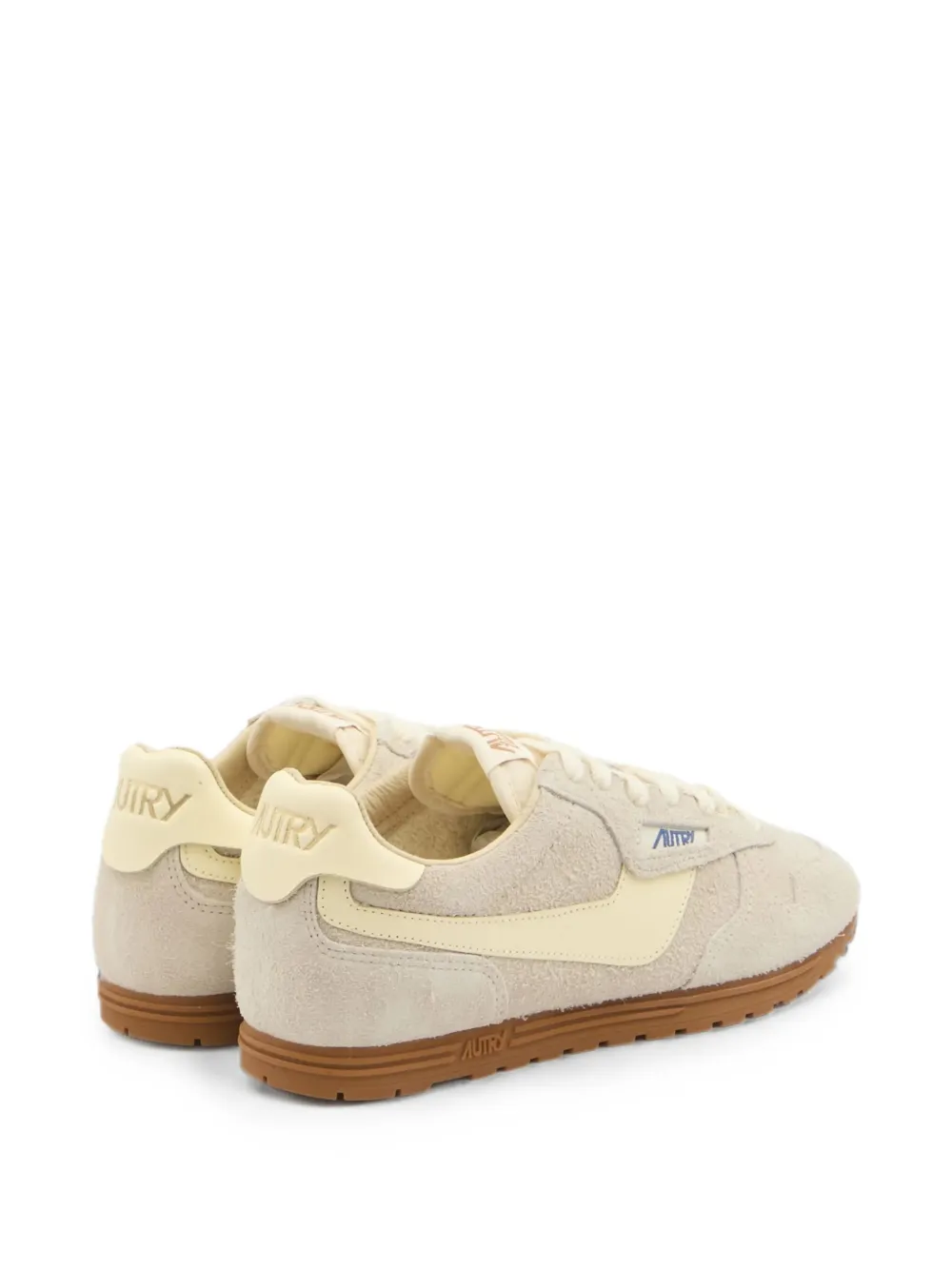 Autry Windspin suede panelled sneakers Beige