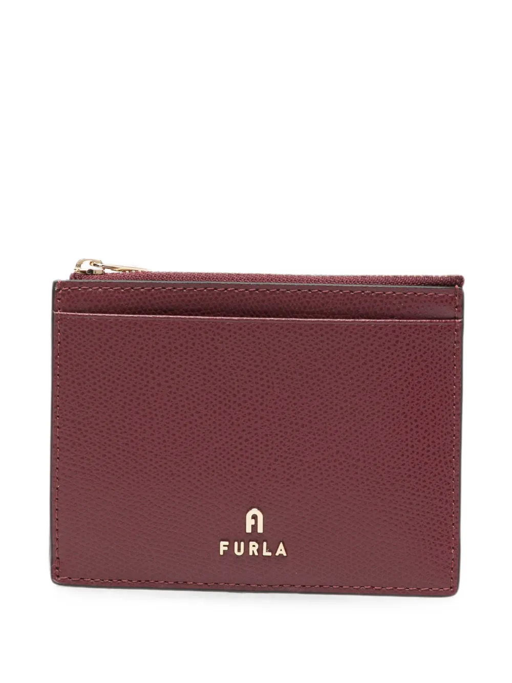 Furla L Camelia logo-plaque card holder - Rosso