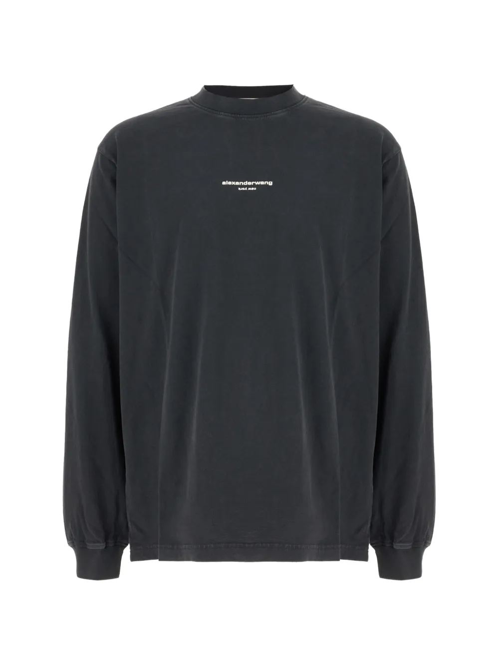 Alexander Wang logo-print long-sleeve T-shirt - Nero