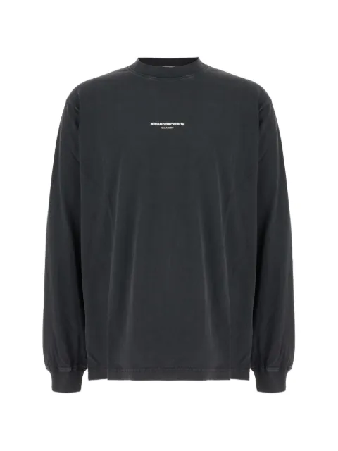 Alexander Wang Camiseta mangas longas com estampa de logo