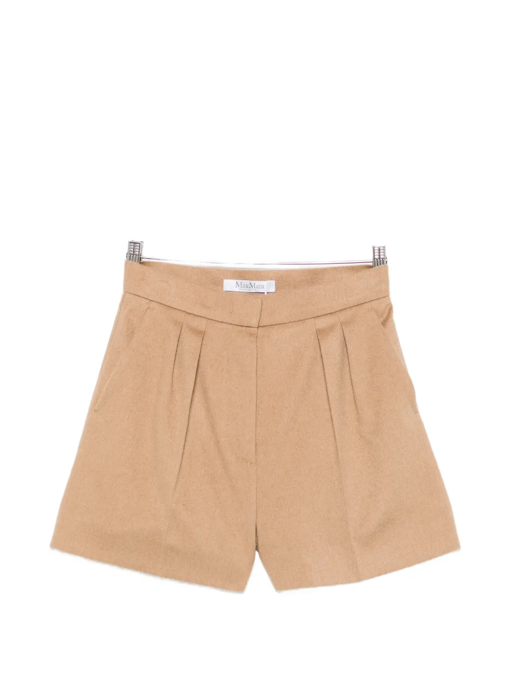 Max Mara Vista High-waisted Shorts In Brown