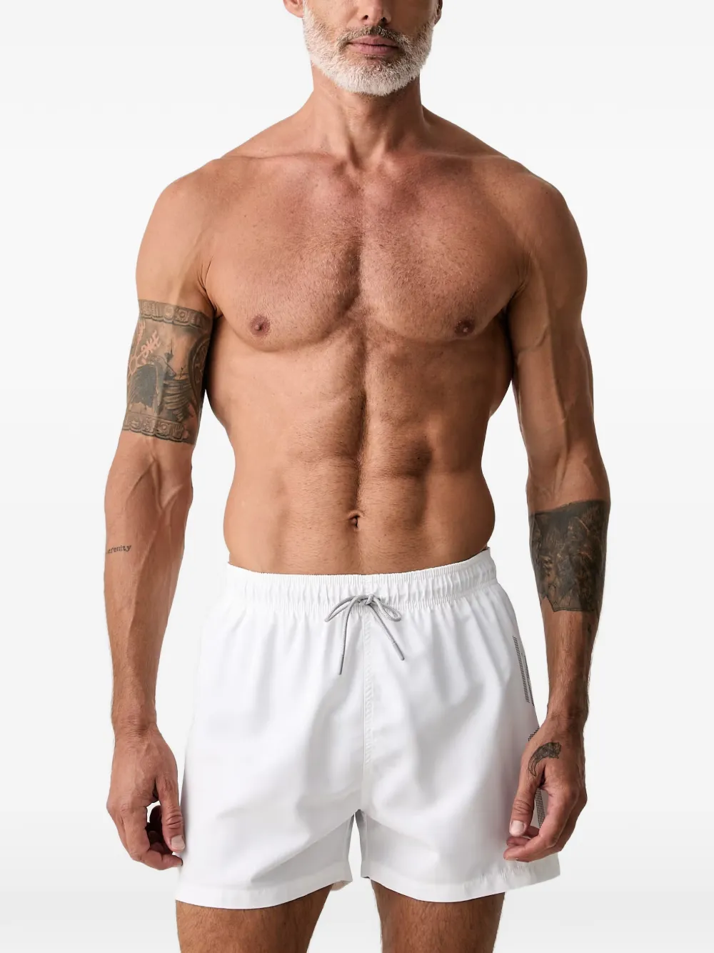 Ea7 Emporio Armani Zwembroek met logoprint Wit