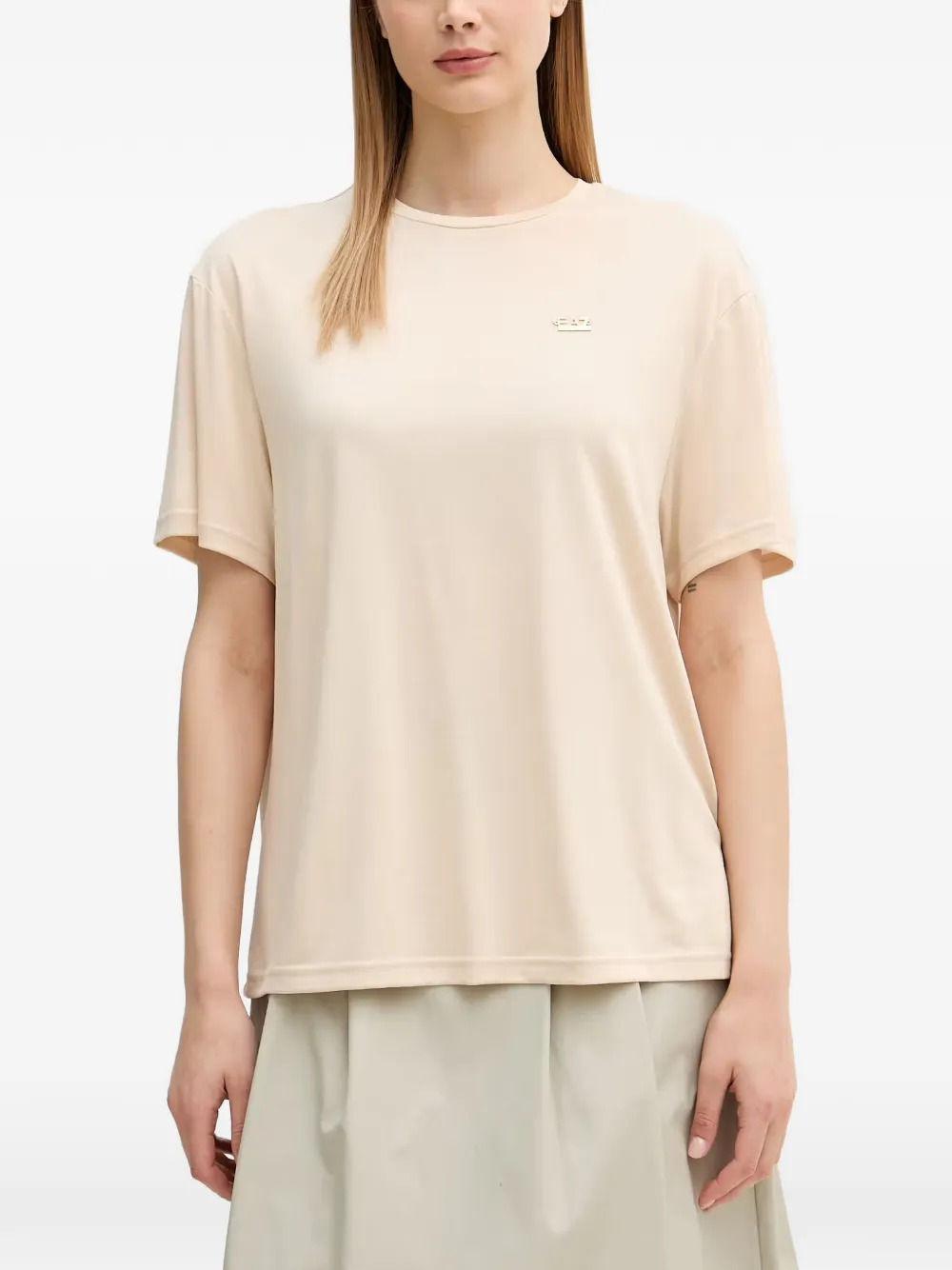 Ea7 Emporio Armani logo-plaque T-shirt - Toni neutri