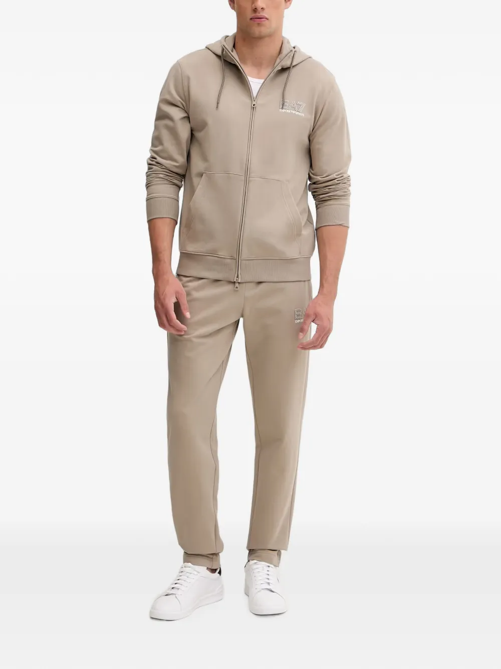 Ea7 Emporio Armani Trainingspak met logoprint Beige