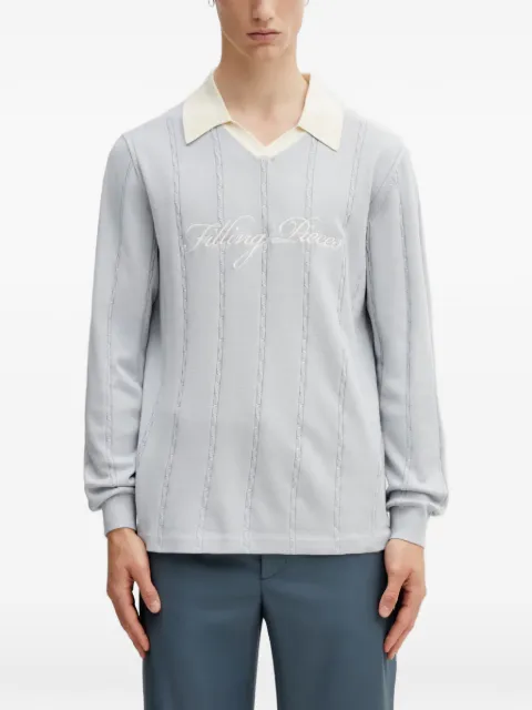 Filling Pieces cable-knit embroidered sweateshirt