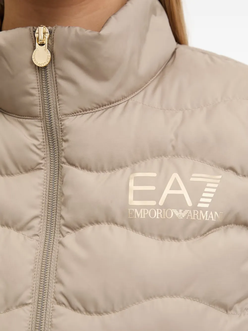Ea7 Emporio Armani Bodywarmer met logoprint Beige