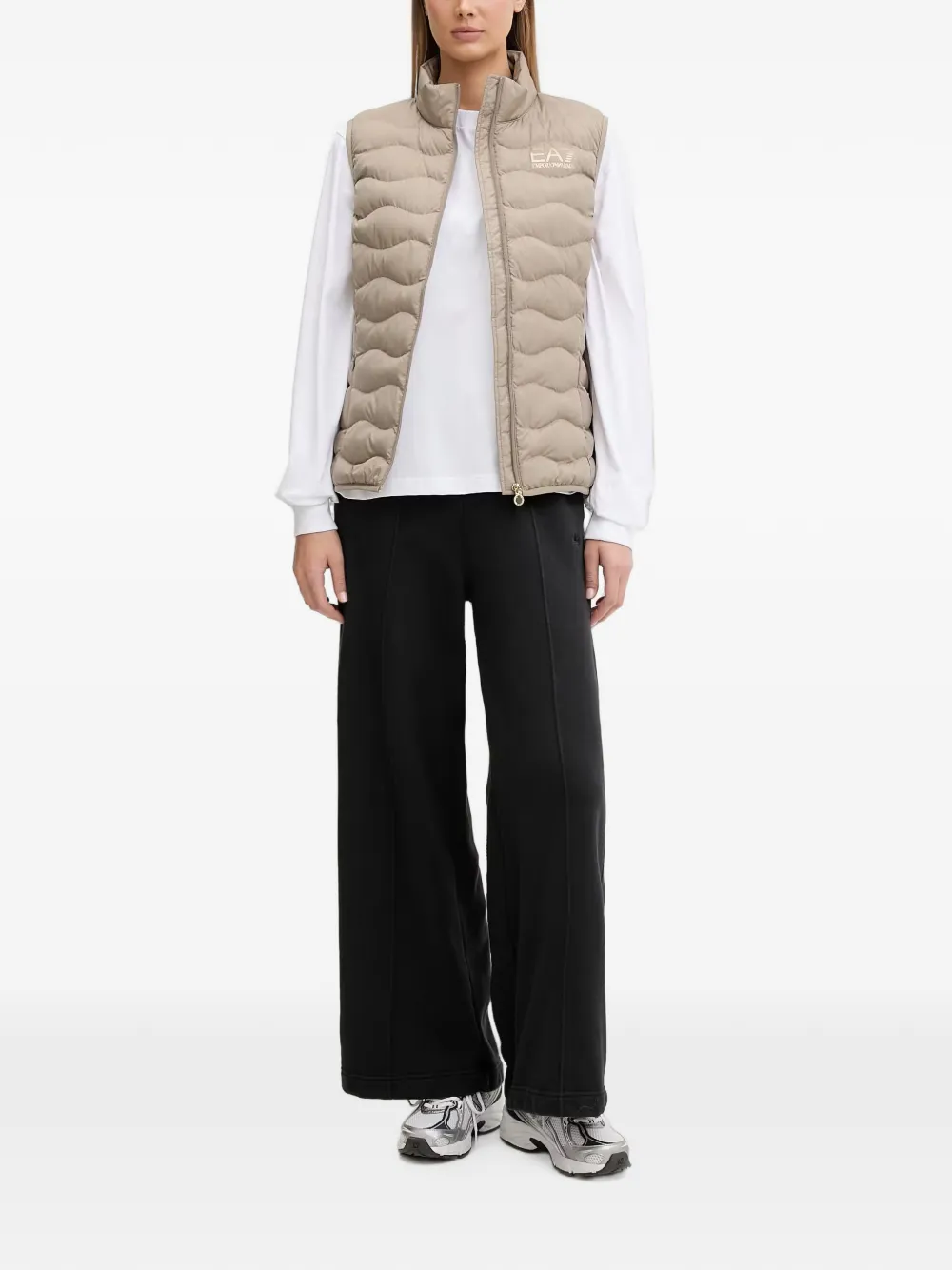 Ea7 Emporio Armani Bodywarmer met logoprint Beige