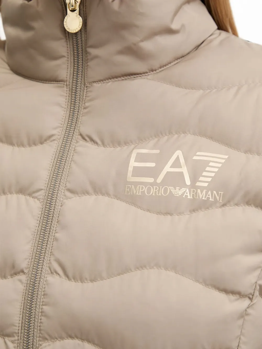 Ea7 Emporio Armani Bomberjack met logoprint Beige