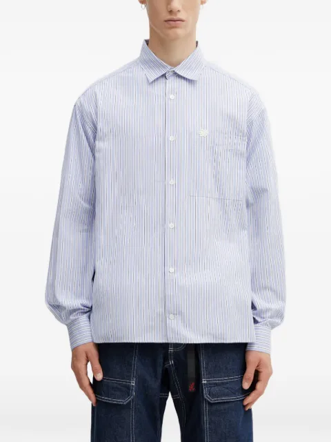 Filling Pieces Camisa com listras verticais e logo bordado