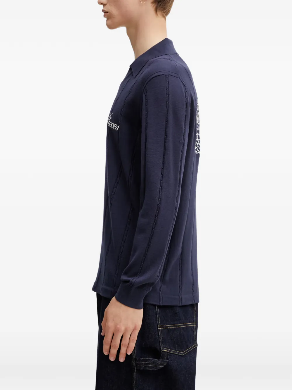 Filling Pieces Kabelgebreide sweater Blauw