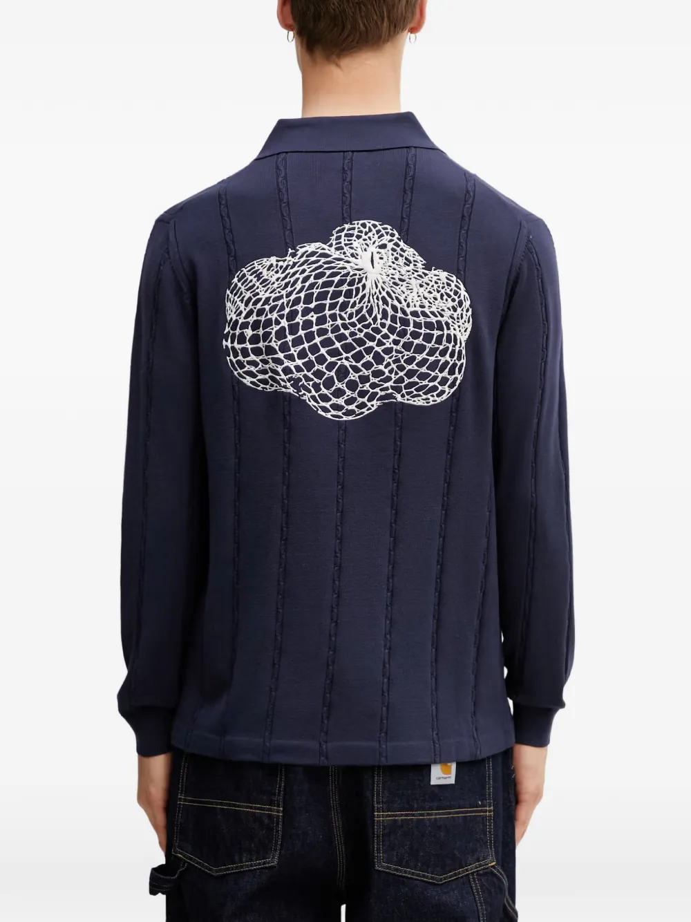 Filling Pieces Kabelgebreide sweater Blauw