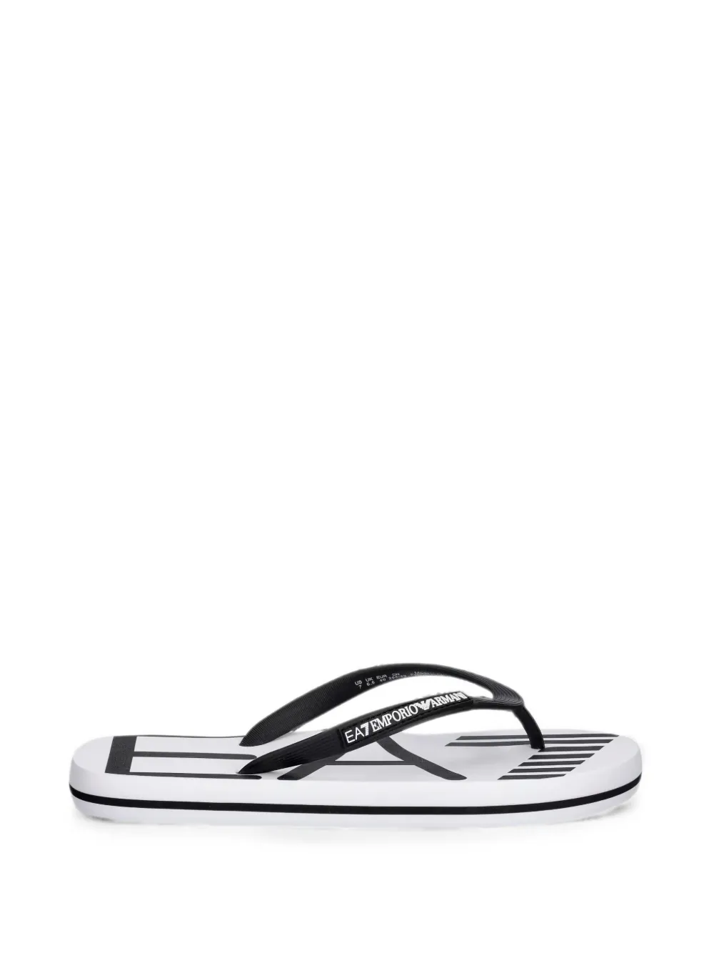 Ea7 Emporio Armani logo-lettering flip-flops - Weiß