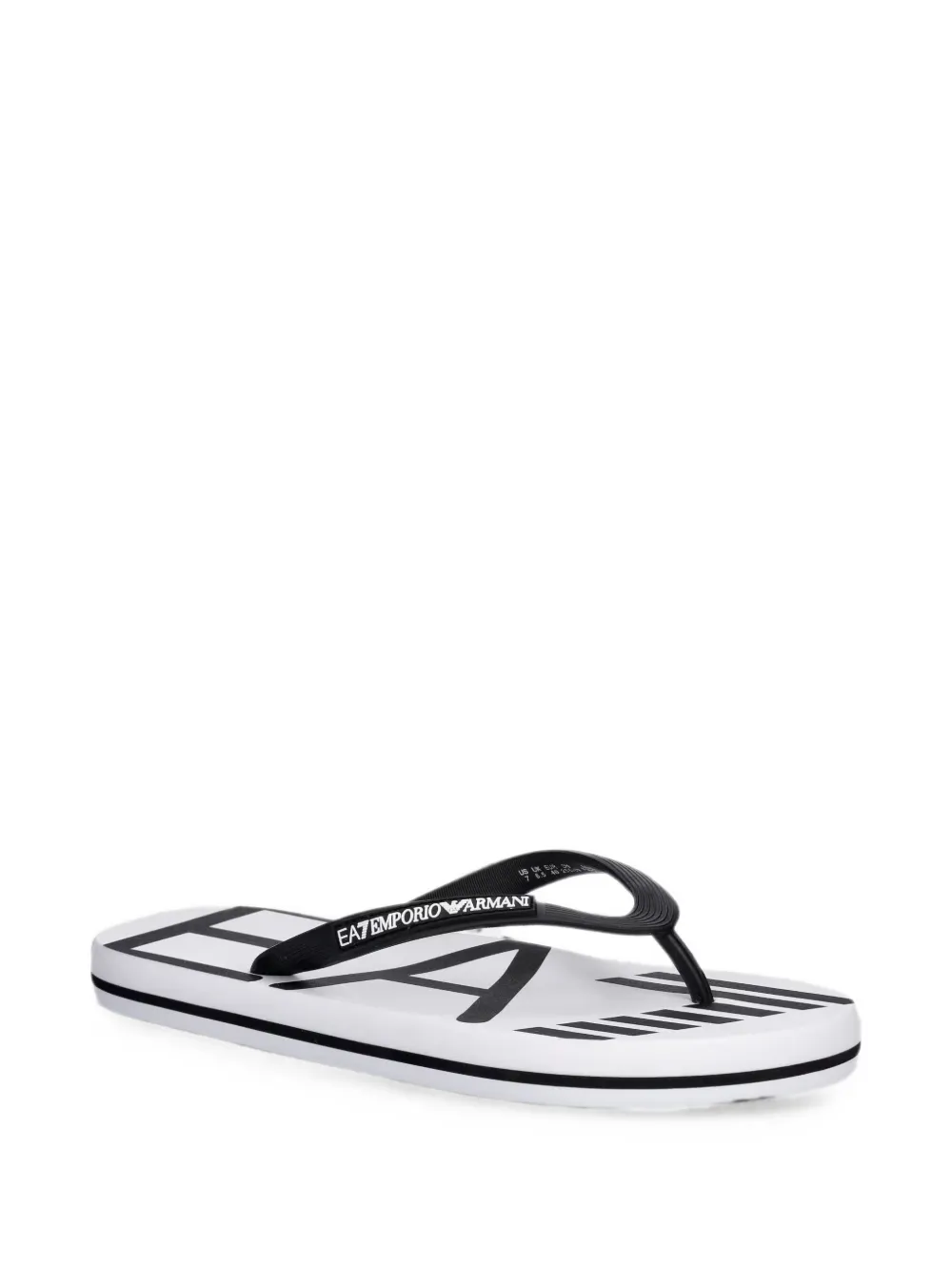 Ea7 Emporio Armani logo-lettering flip-flops Wit