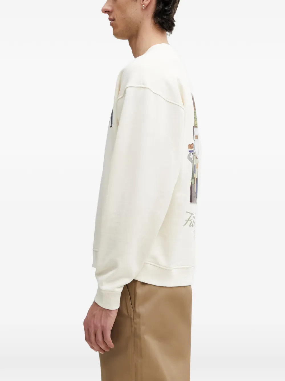 Filling Pieces Bakery sweater met grafische print Beige