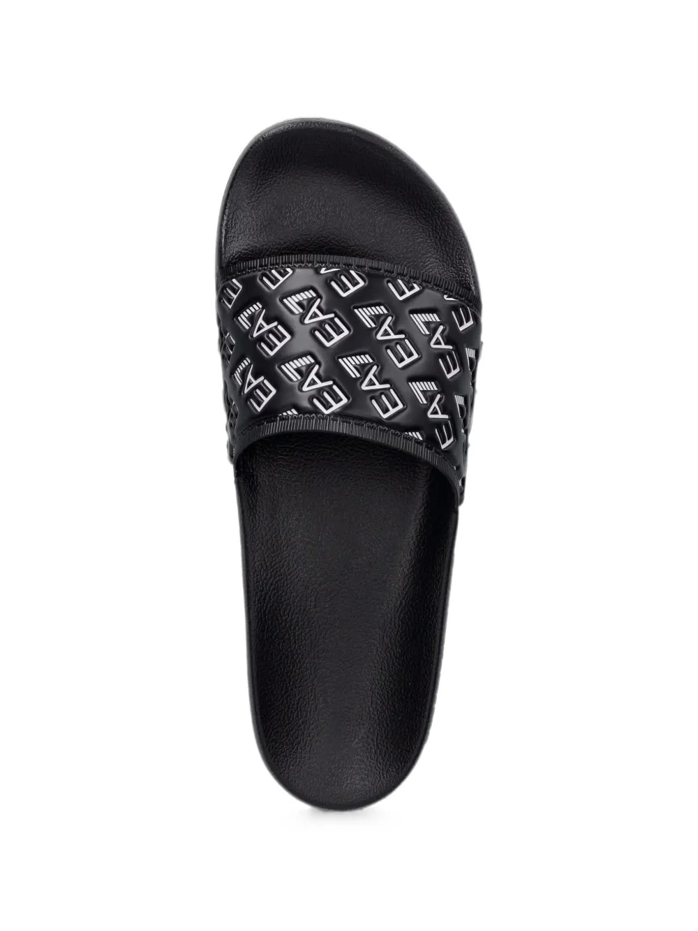 Ea7 Emporio Armani logo-detail slides Zwart