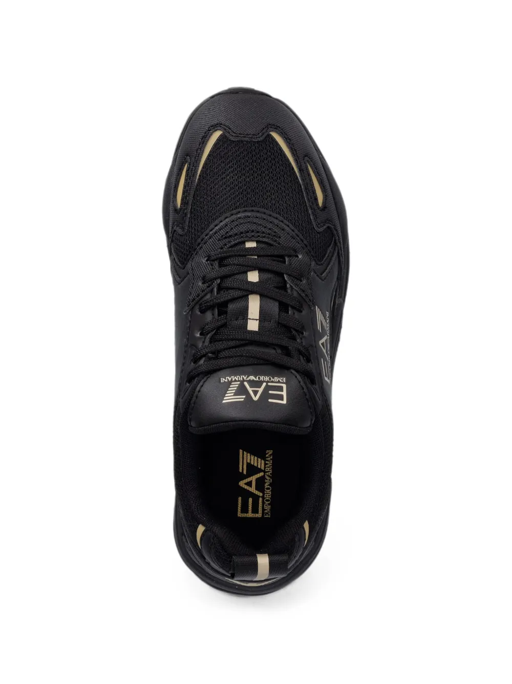 Ea7 Emporio Armani Sneakers met vlakken en logoprint Zwart
