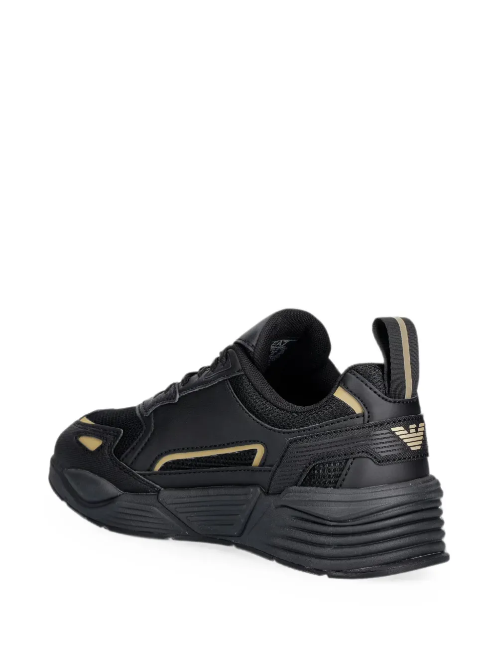 Ea7 Emporio Armani Sneakers met vlakken en logoprint Zwart