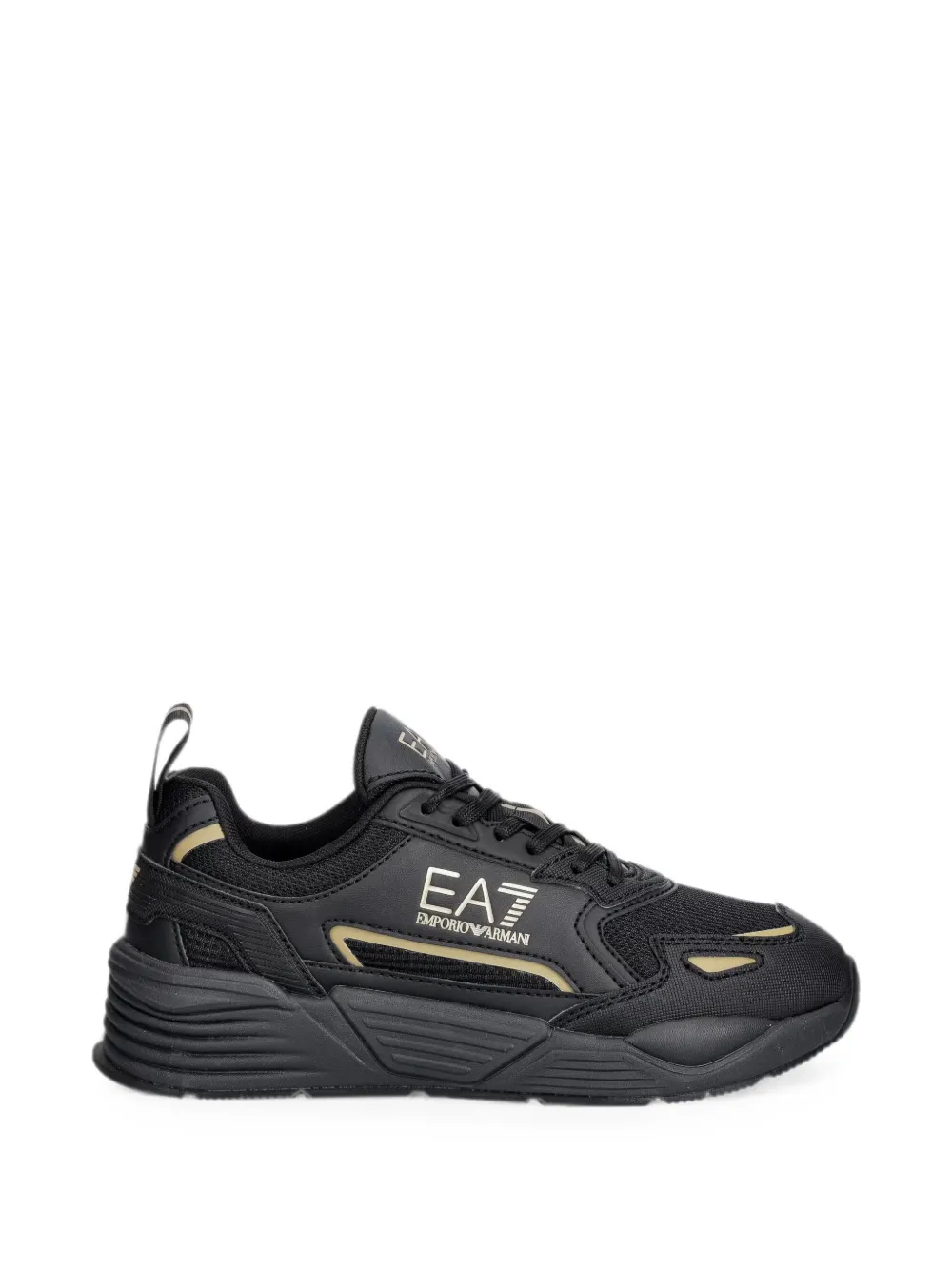 Ea7 Emporio Armani logo-print panelled sneakers - Schwarz